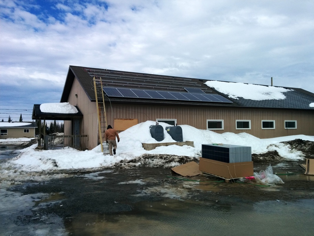 school and church solar panels